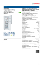 Product informatie BOSCH koelkast KGN36VW3A