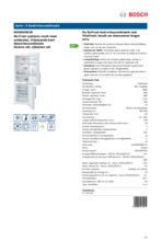 Product informatie BOSCH koelkast KGN36XW35