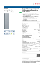 Product informatie BOSCH koelkast KGN39IJ4A