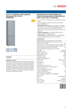 Product informatie BOSCH koelkast KGN39IJEA