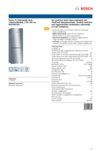 Product informatie BOSCH koelkast KGV33VLEA