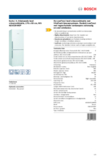 Product informatie BOSCH koelkast KGV33VWEP