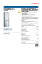 Product informatie BOSCH koelkast KGV362LEA