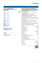 Product informatie BOSCH koelkast KGV36VWEA