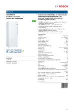 Product informatie BOSCH koelkast KSV29NW3P