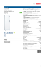 Product informatie BOSCH koelkast KSV36CW3P