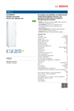 Product informatie BOSCH koelkast KSV36NW3P