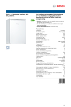 Product informatie BOSCH koelkast KTL15NWFA
