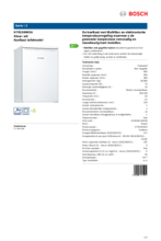 Product informatie BOSCH koelkast KTR15NW3A