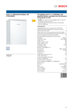 Product informatie BOSCH koelkast KTR15NWEA