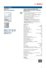 Product informatie BOSCH koelkast inbouw KIC82AF30