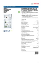 Product informatie BOSCH koelkast inbouw KID24A30