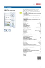 Product informatie BOSCH koelkast inbouw KIL20V21FF