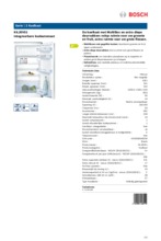 Product informatie BOSCH koelkast inbouw KIL20V51