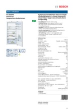 Product informatie BOSCH koelkast inbouw KIL42ED40