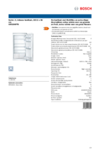 Product informatie BOSCH koelkast inbouw KIR20NFF0