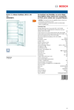 Product informatie BOSCH koelkast inbouw KIR20NSF1