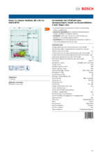 Product informatie BOSCH koelkast inbouw KIR21AFF0