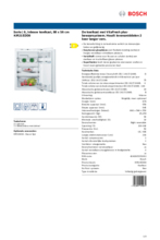 Product informatie BOSCH koelkast inbouw KIR21EDD0
