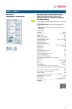 Product informatie BOSCH koelkast inbouw KIR24V21FF