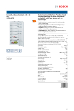 Product informatie BOSCH koelkast inbouw KIR51AFF0