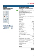 Product informatie BOSCH koelkast inbouw KIR81AF30