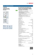 Product informatie BOSCH koelkast inbouw KIS86GD30