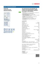 Product informatie BOSCH koelkast inbouw KIS87AF30