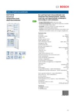 Product informatie BOSCH koelkast inbouw KIS77AF30