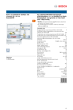 Product informatie BOSCH koelkast onderbouw KUL15ADF0