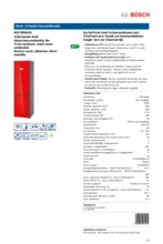 Product informatie BOSCH koelkast rood KGF39SR45
