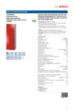 Product informatie BOSCH koelkast rood KGN36SR31