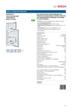 Product informatie BOSCH koelkast rvs-look KDV33VL32