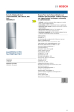 Product informatie BOSCH koelkast rvs-look KGE36ALCA
