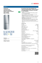 Product informatie BOSCH koelkast rvs/look KGE36VL4A