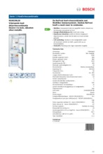 Product informatie BOSCH koelkast rvs-look KGN33NL30