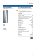 Product informatie BOSCH koelkast rvs-look KGN34NLEA
