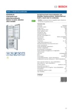 Product informatie BOSCH koelkast rvs-look KGN36NL30