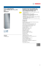 Product informatie BOSCH koelkast rvs-look KGN492LDF