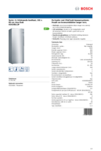 Product informatie BOSCH koelkast rvs-look KSV29UL3P