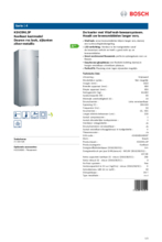 Product informatie BOSCH koelkast rvs/look KSV29VL3P