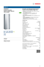 Product informatie BOSCH koelkast rvs/look KSV33VL3P