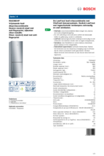 Product informatie BOSCH koelkast rvs KGE36EI4P