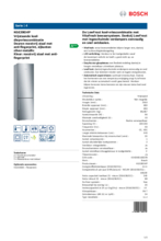 Product informatie BOSCH koelkast rvs KGE39EI4P