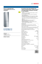 Product informatie BOSCH koelkast rvs KGE39EICP