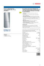 Product informatie BOSCH koelkast rvs KGE49EICP