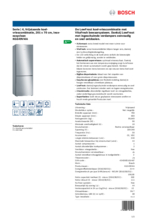 Product informatie BOSCH koelkast rvs KGE49VI4A
