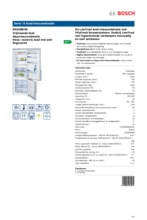 Product informatie BOSCH koelkast rvs KGE58BI40