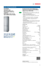 Product informatie BOSCH koelkast rvs KGF39SM45