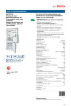 Product informatie BOSCH koelkast rvs KGF49PI40